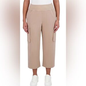 Sage Collective Women Cargo Pant with Zip Pockets (Tan, Small) NWT